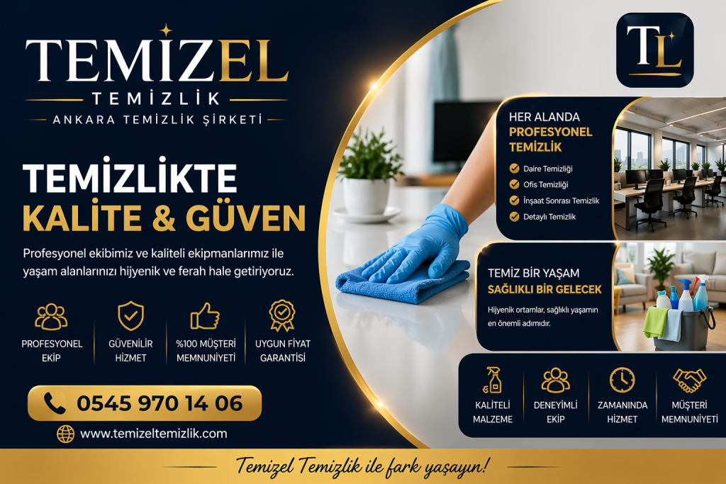 Ankara Temizlik Şirketi | Temizel Temizlik Şirketi